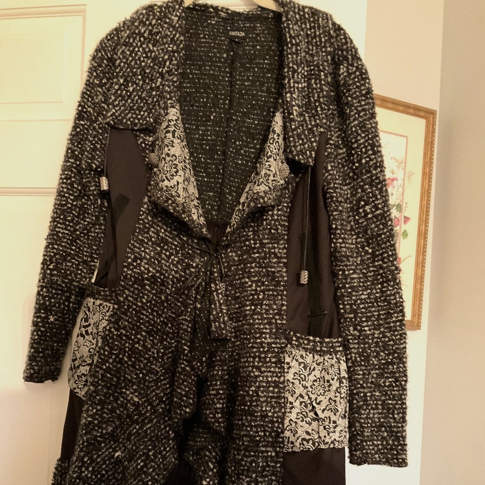 Boho goth, waterfall cardigan